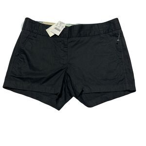 J.Crew Chino Classic Twill Shorts Womens Size 0 Black City Fit Broken In 3” NWT